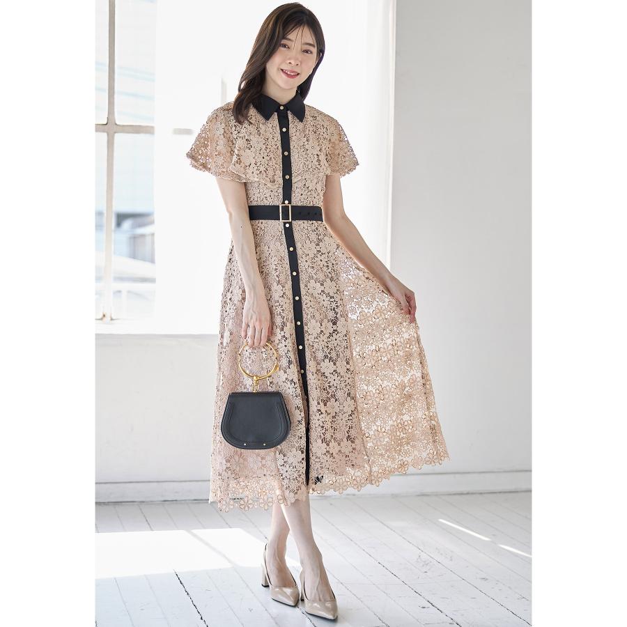 tocco closet（トッコ クローゼット） ベルト付き配色ケープライク