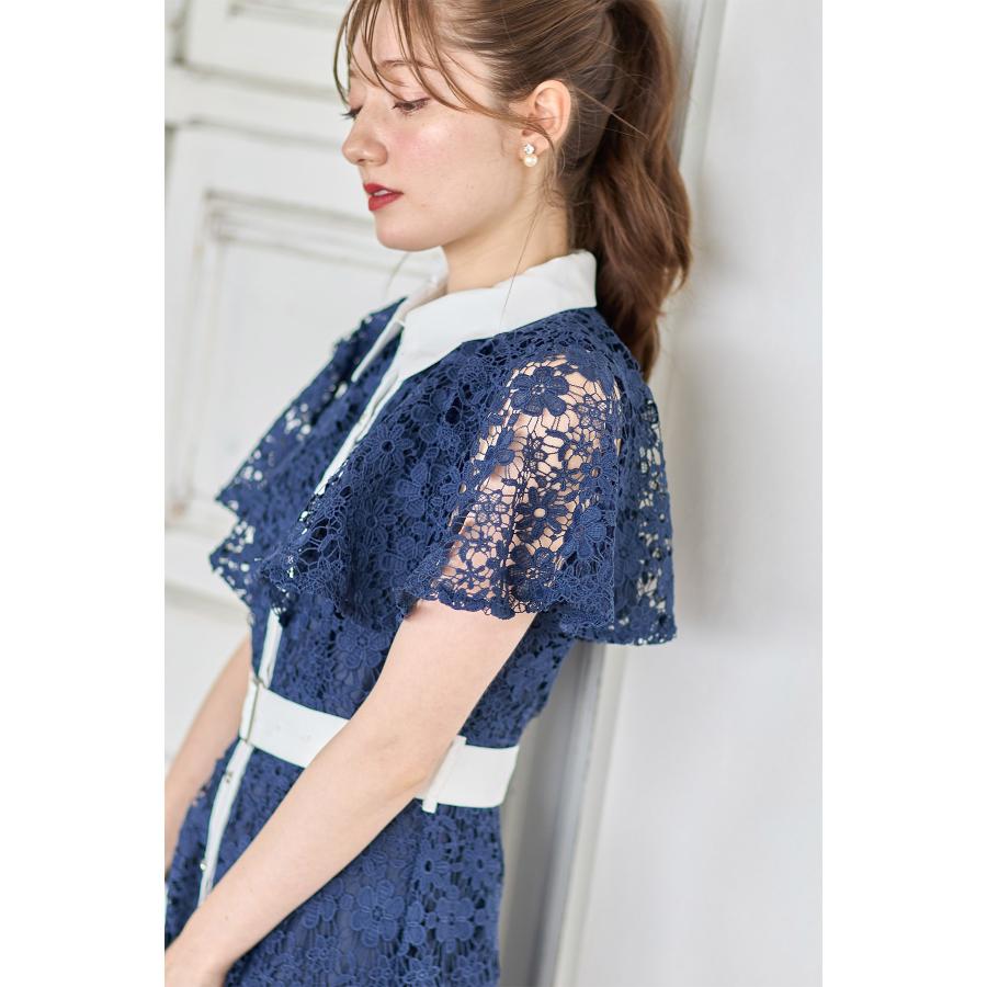 tocco closet（トッコ クローゼット） ベルト付き配色ケープライク