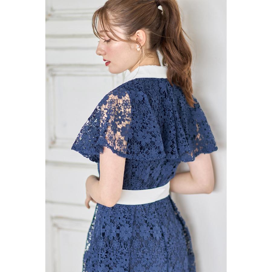 tocco closet（トッコ クローゼット） ベルト付き配色ケープライク