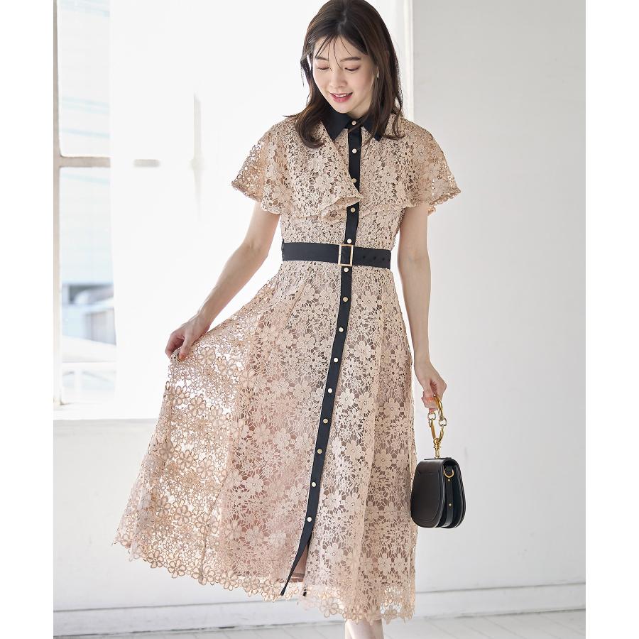 tocco closet（トッコ クローゼット） ベルト付き配色ケープライク