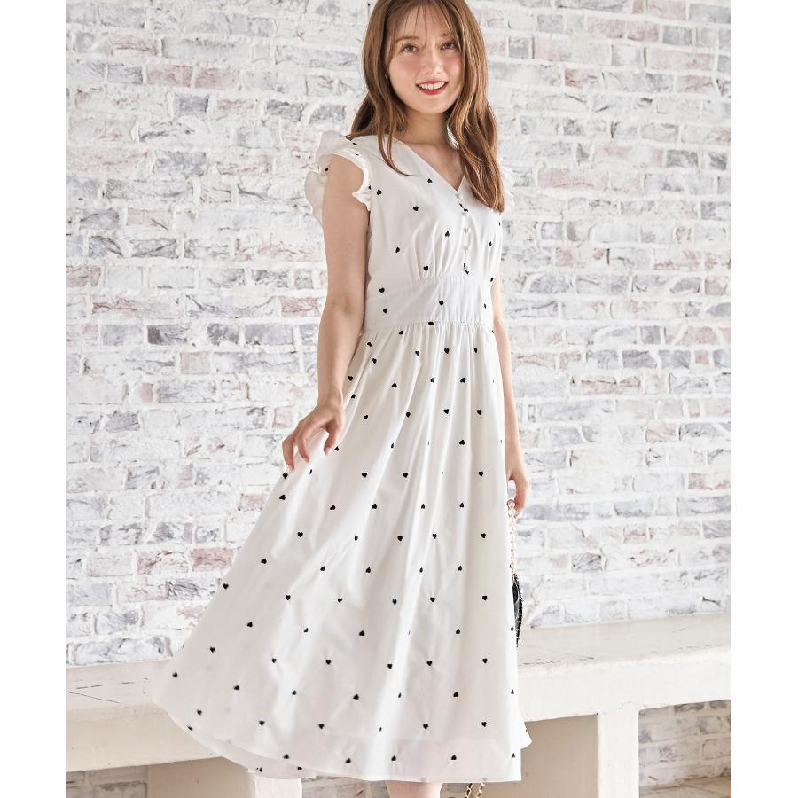 tocco closet（トッコ クローゼット） フリル付きくるみ飾り釦ハート