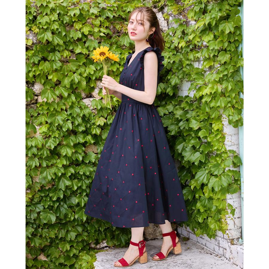 tocco closet（トッコ クローゼット） フリル付きくるみ飾り釦ハート 