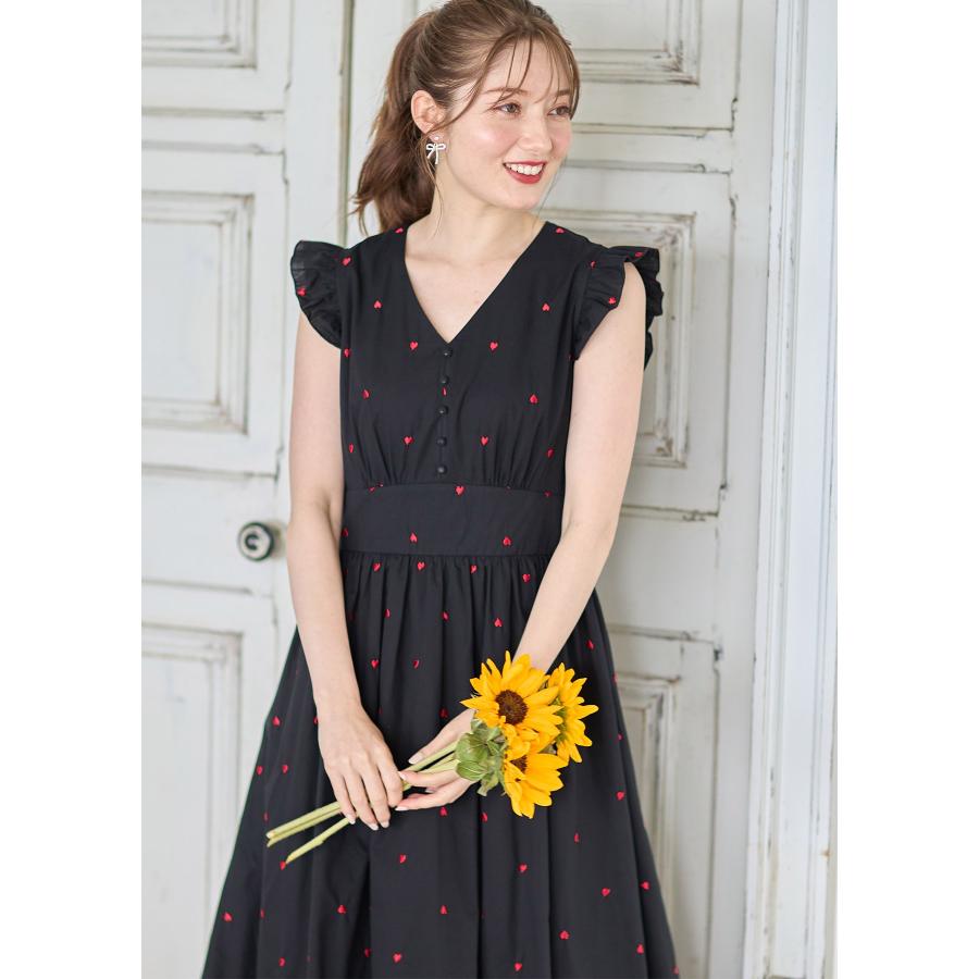 tocco closet（トッコ クローゼット） フリル付きくるみ飾り釦ハート 