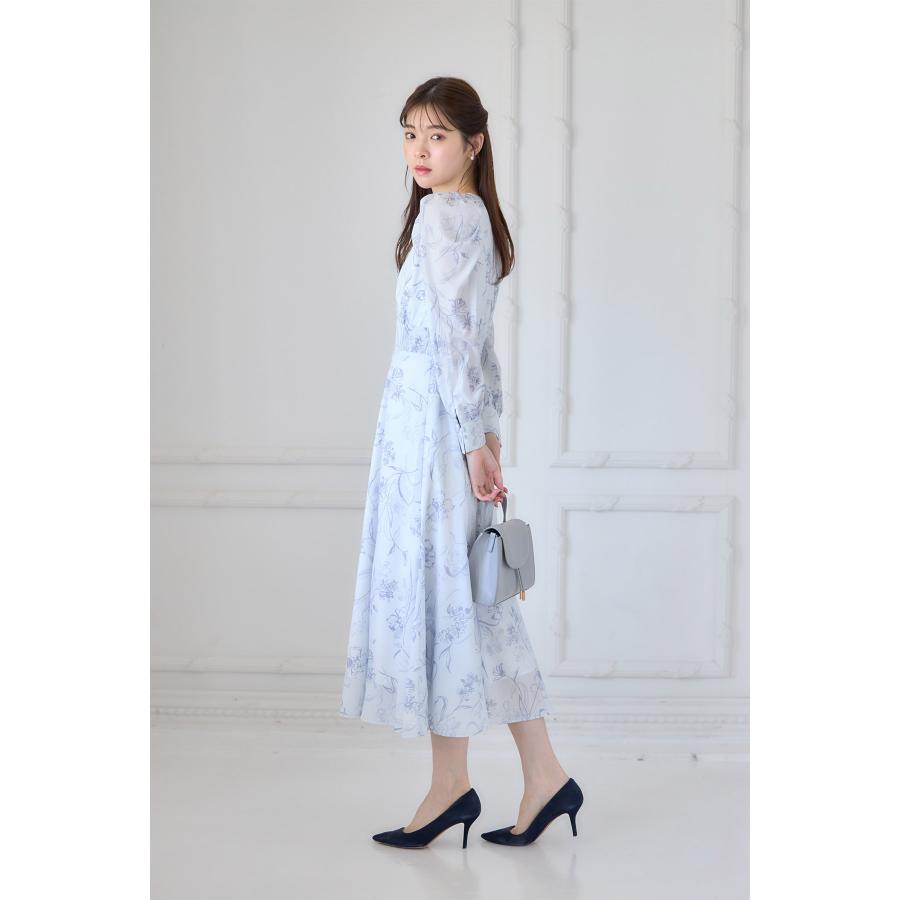 tocco closet マーメイドラインニュアンスラインフラワーワンピース 