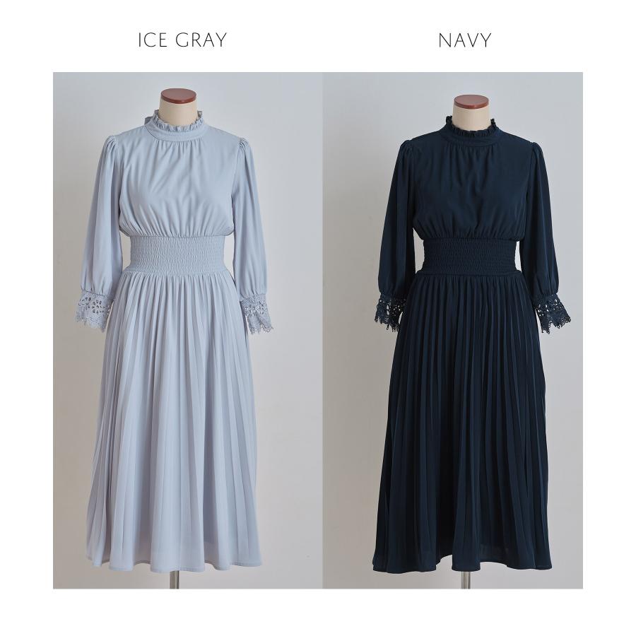 tocco closet 後ろリボン付き袖口レース切り替えウエスト tocco closet 後ろリボン付き袖口レース切り替えウエスト