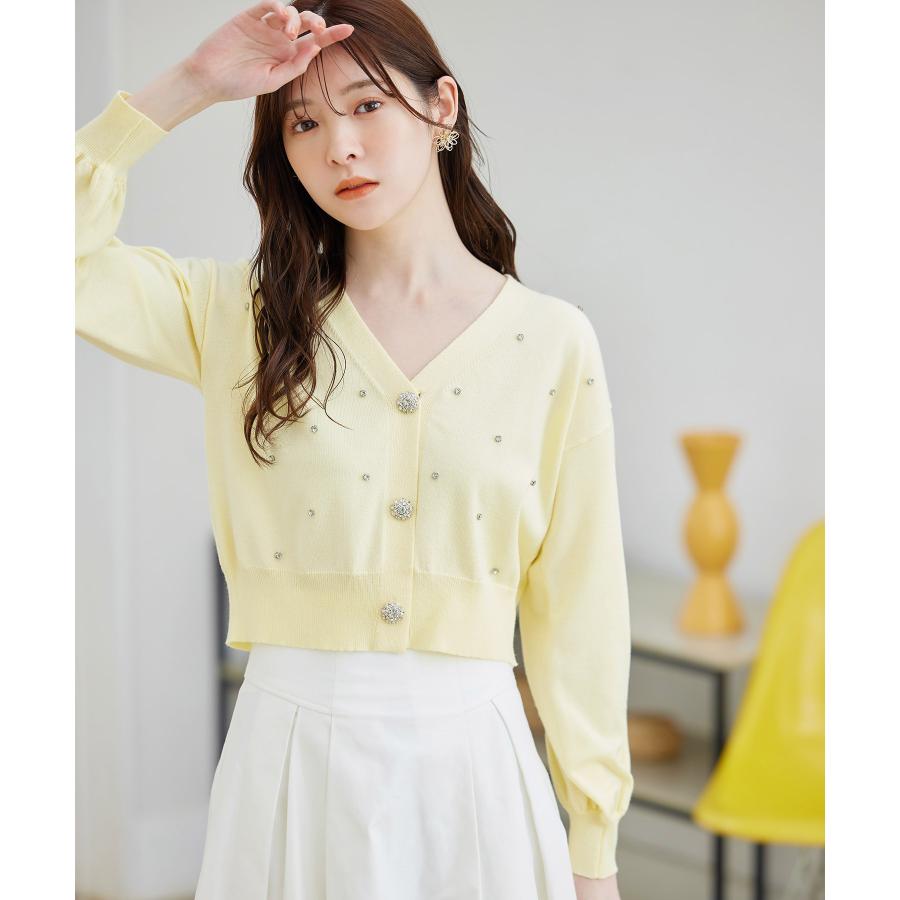 tocco closet（トッコ クローゼット） きらきらビジュー付きカーディガン【shaise シェイズ】 : tocco closet ...