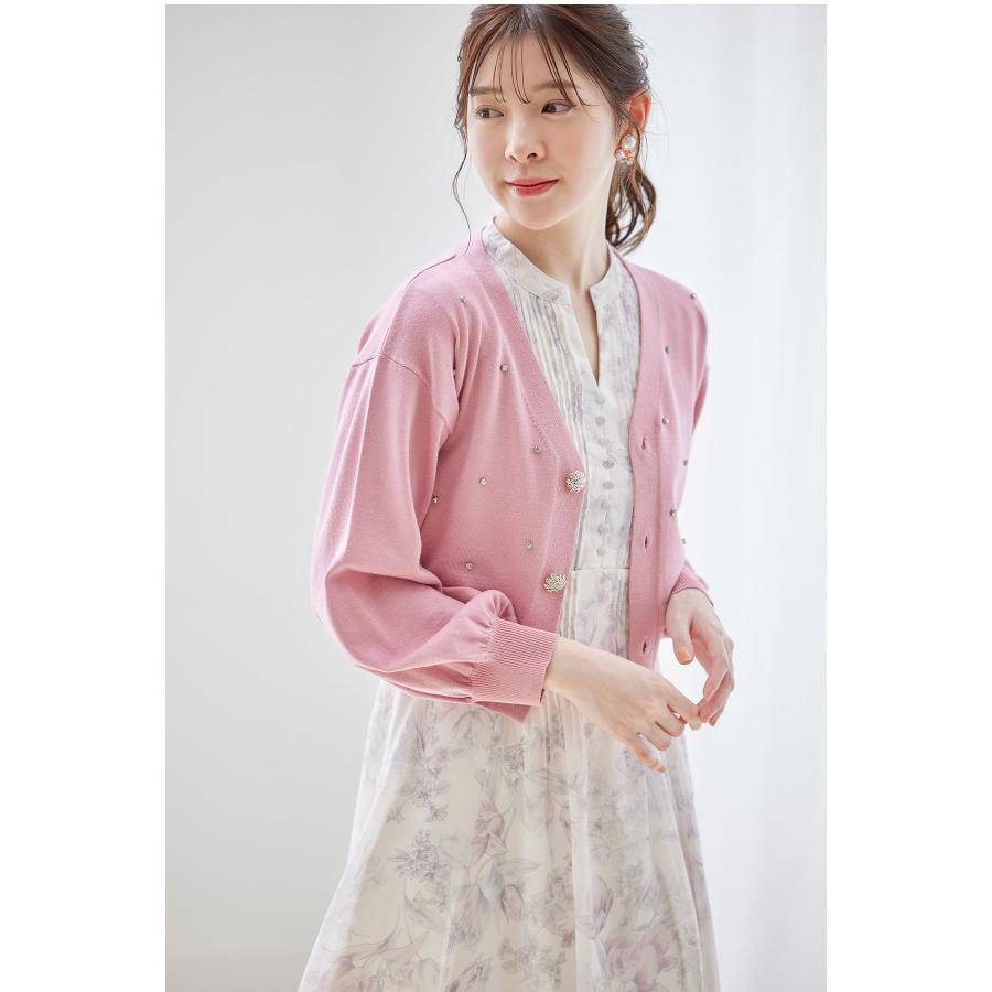 △ちーず tocco closet きらきらビジュー付きカーディガン【shaise