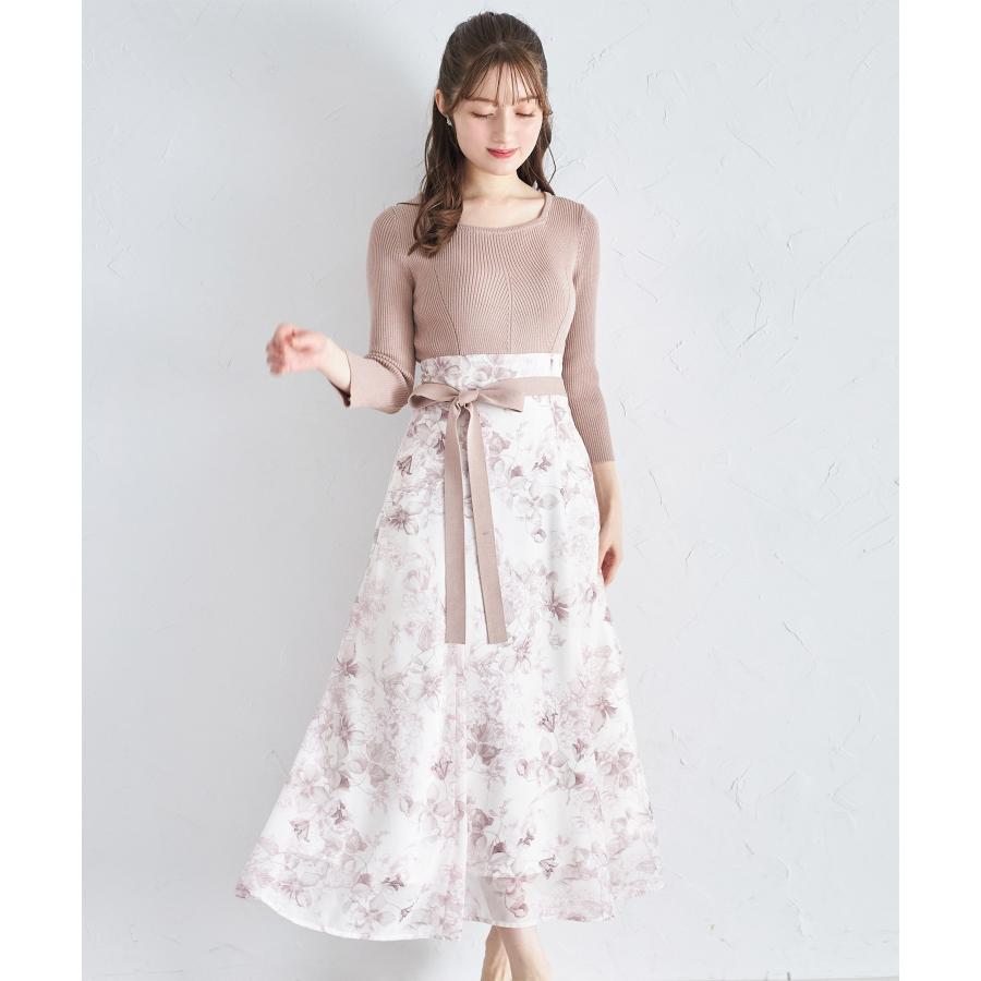 tocco closet（トッコ クローゼット） ウエストりぼん付きリブニット
