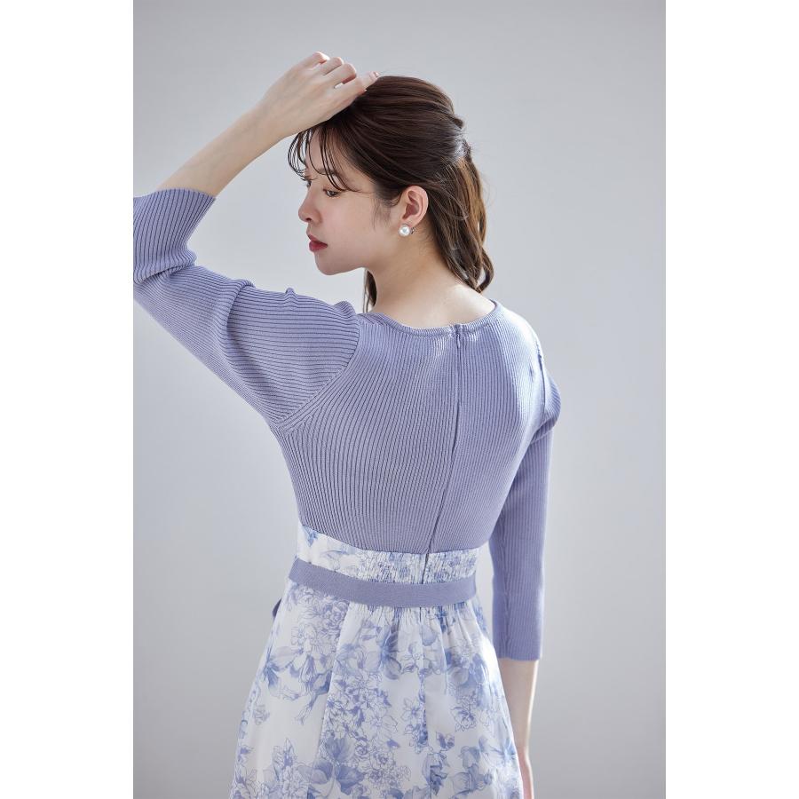 tocco closet（トッコ クローゼット） ウエストりぼん付きリブニット