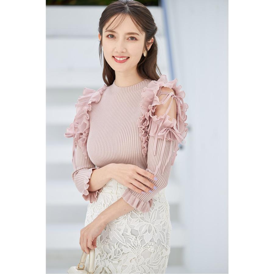 tocco closet（トッコ クローゼット） りぼん付きシフォンプリーツ