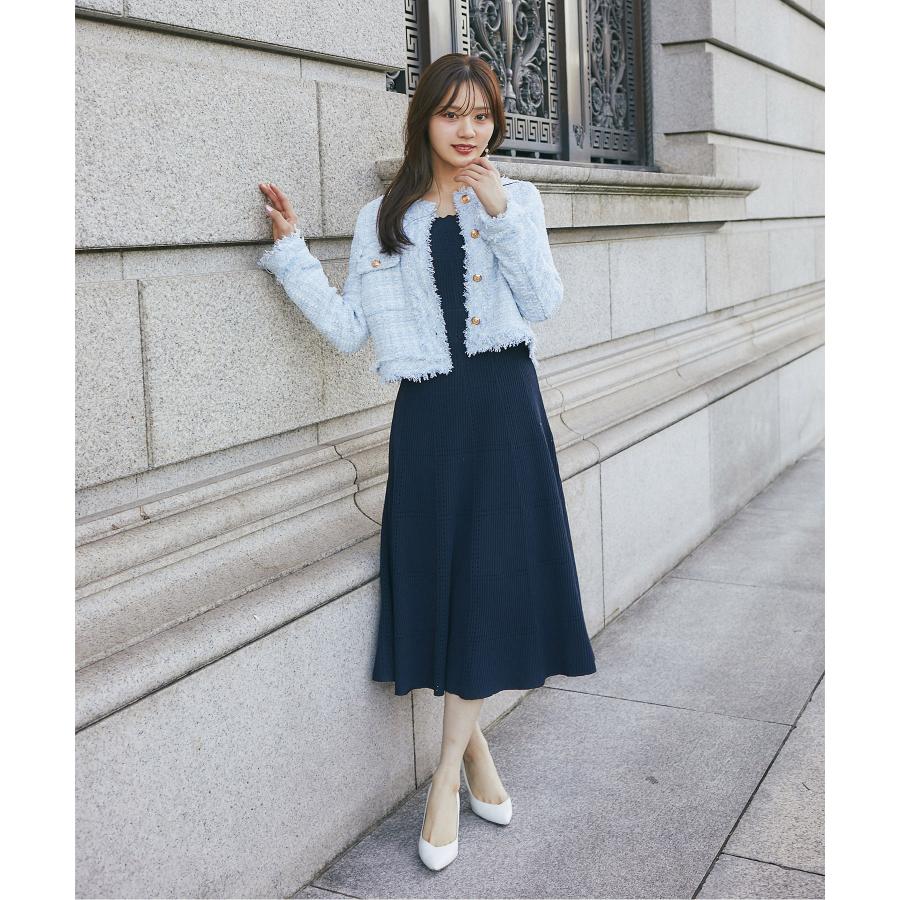 tocco closet（トッコ クローゼット） ゴールド釦フリンジミックス