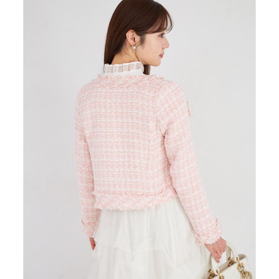 tocco closet（トッコ クローゼット） ゴールド釦フリンジミックス