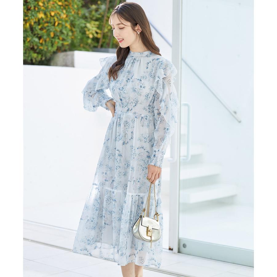 tocco closet 前後2WAYボウタイりぼん付きラッフルスリーブシアー 