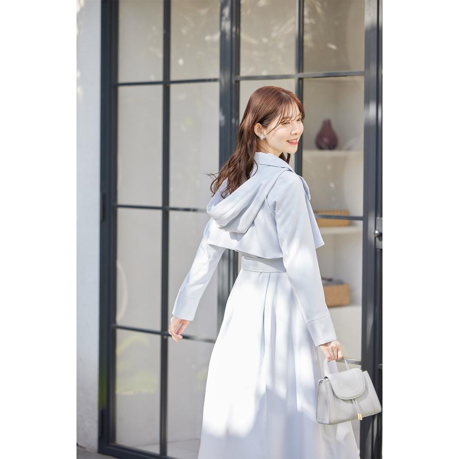 ベルト付きスタンドカラーヨーク切り替えトレンチコート【salea】《Valentine Sweet Coordinate》｜tocco-closet｜09