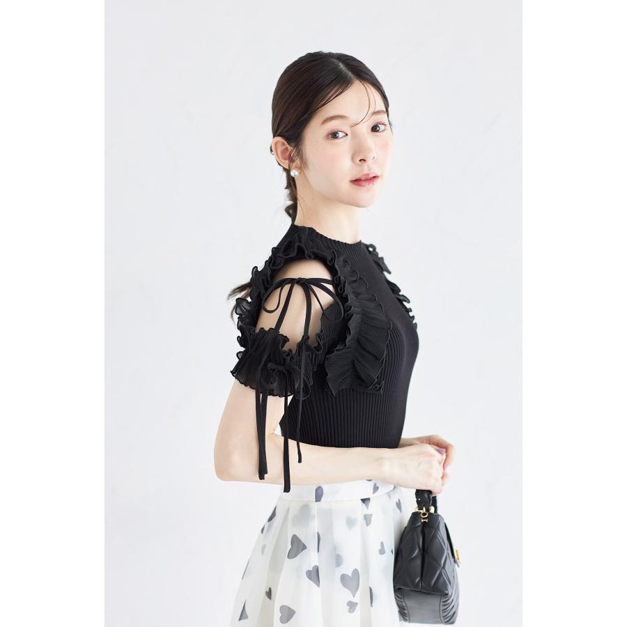 tocco closet（トッコ クローゼット） りぼん付きプリーツシフォン