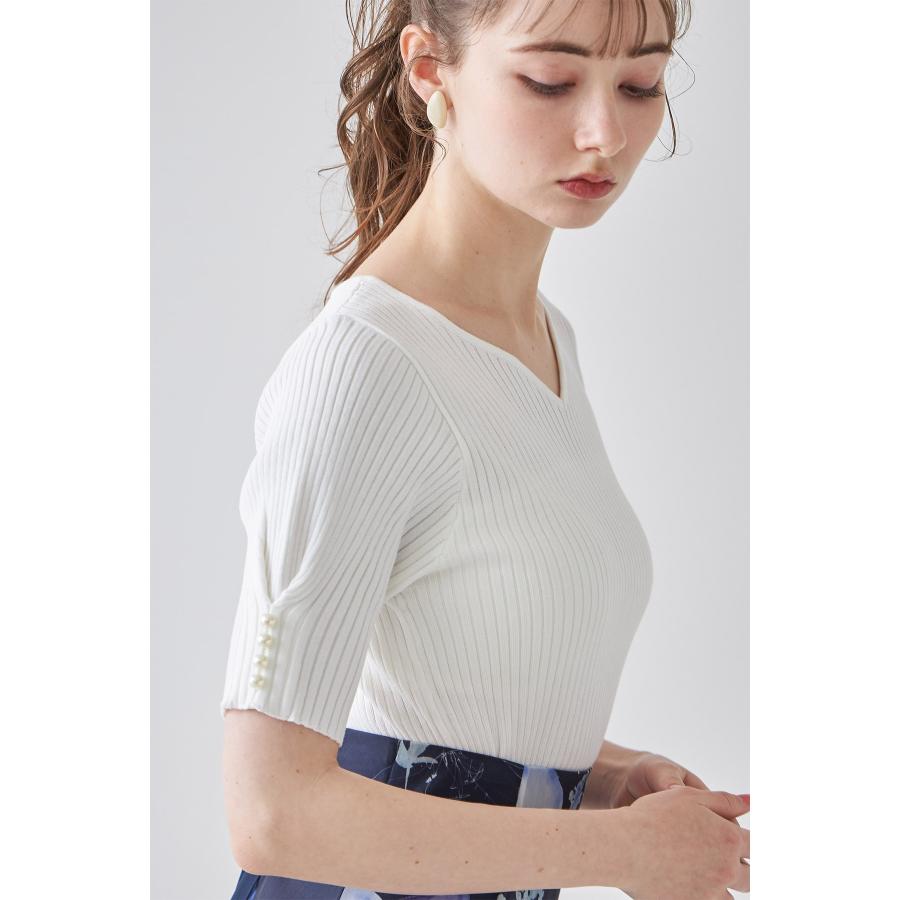 tocco closet（トッコ クローゼット） 接触冷感♪パール付きタック