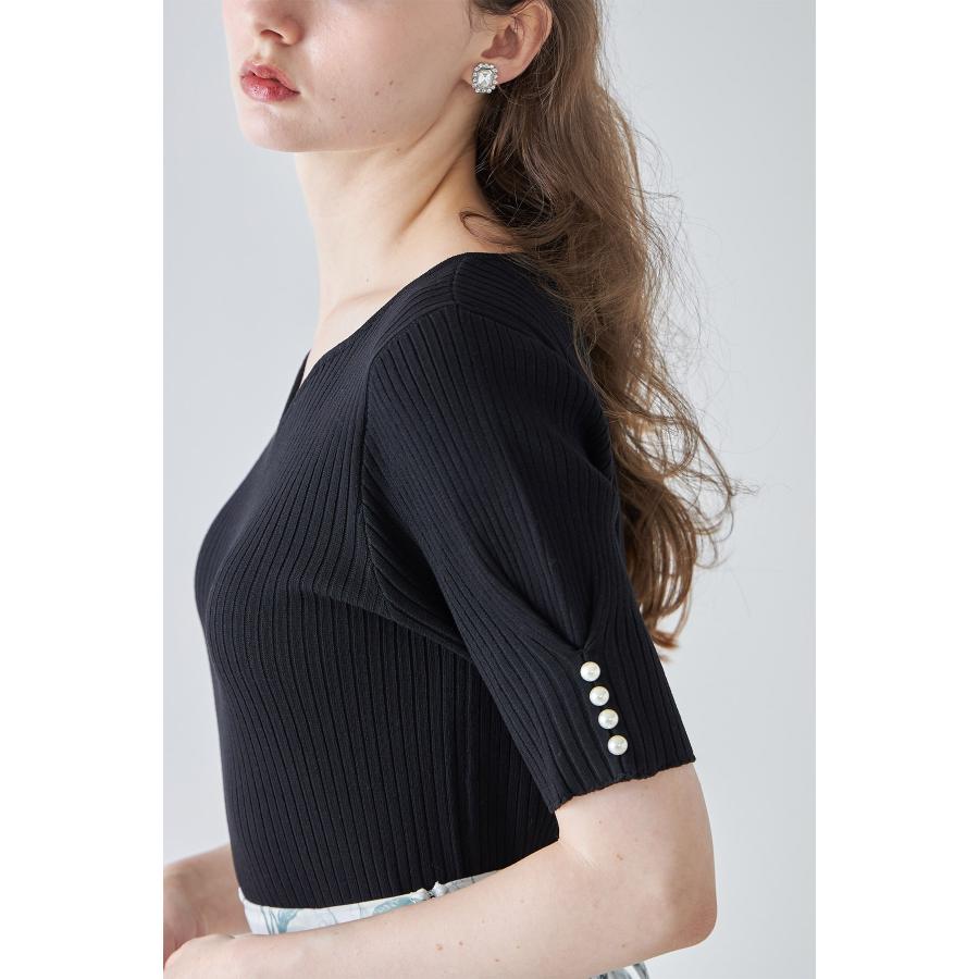 tocco closet（トッコ クローゼット） 接触冷感♪パール付きタック