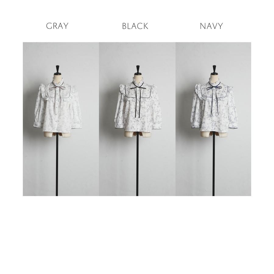 tocco closet（トッコ クローゼット） パール釦リボン×フリル付き蝶々