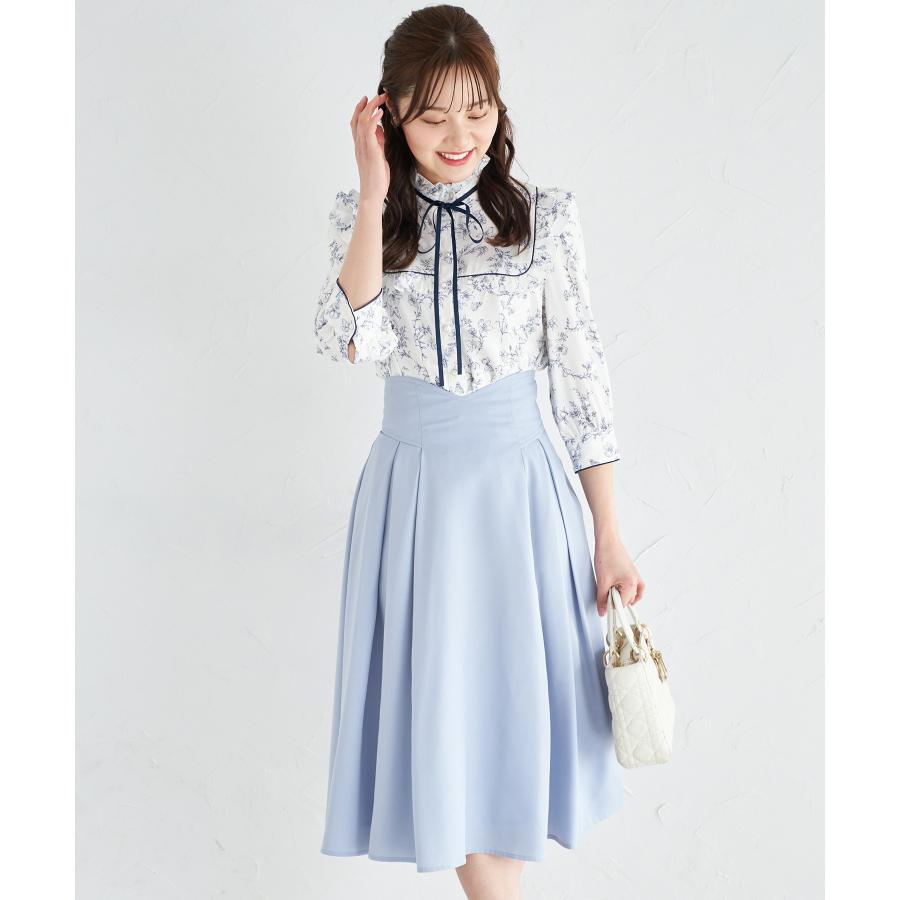 tocco closet（トッコ クローゼット） パール釦リボン×フリル付き蝶々