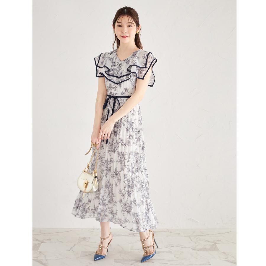 National TableStereo vintage620×250×220 tocco closet ウエストリボン付きフラワー&ドットアソートプリント