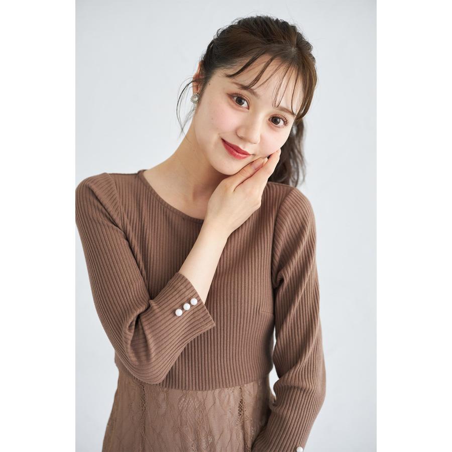 tocco closet（トッコ クローゼット） リボン＆パール付きハイウエスト