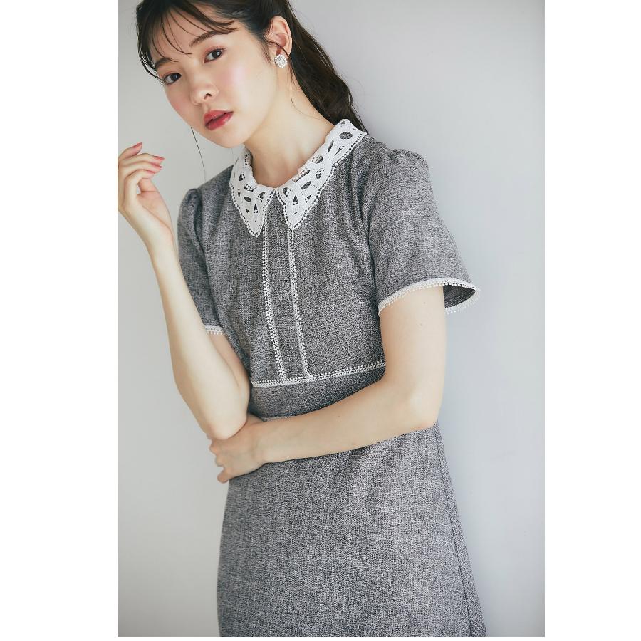 tocco closet（トッコ クローゼット） 2WAYレース襟付き配色サマー