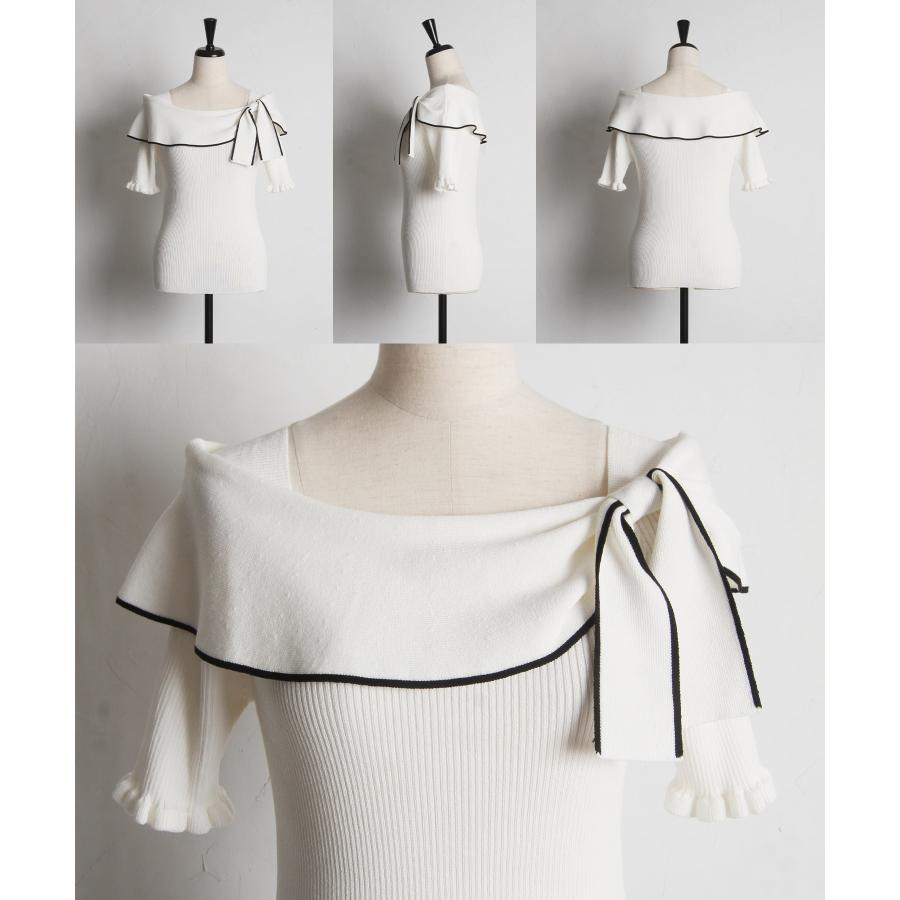 tocco closet（トッコ クローゼット） リボン付き配色ライン入り