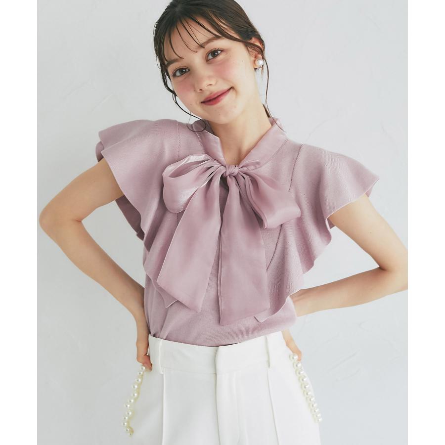 tocco closet（トッコ クローゼット） シアーボウタイリボン付き