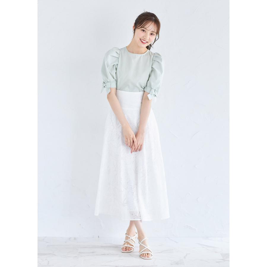 tocco closet（トッコ クローゼット） 袖口リボン付きパフスリーブ