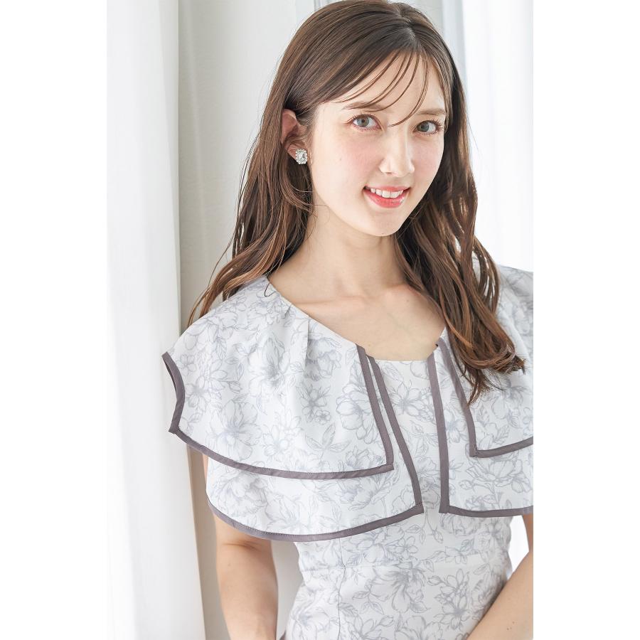 ぇな。 tocco closet バックレースアップパイピングビックカラー