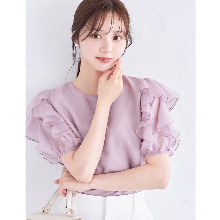 tocco closet（トッコ クローゼット） フリルスリーブシアーブラウス