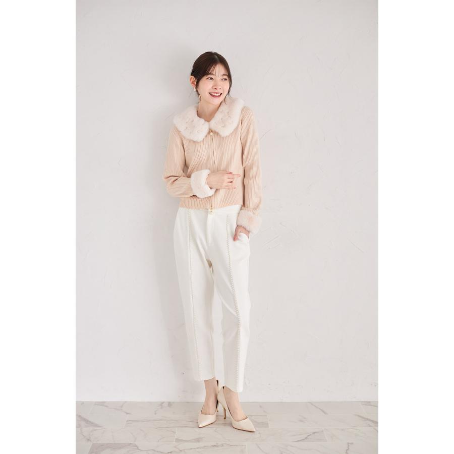 tocco closet（トッコ クローゼット） 取り外し可能なファー付きパール