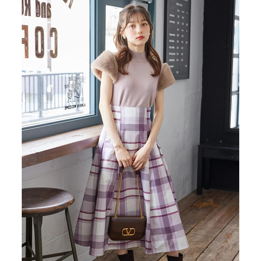 tocco closet（トッコ クローゼット） ファースリーブ切り替えニット