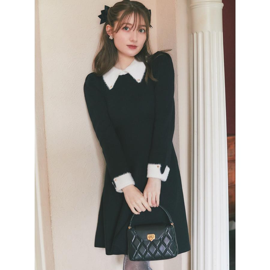 tocco closet（トッコ クローゼット） 襟付き配色シャギー切り替え