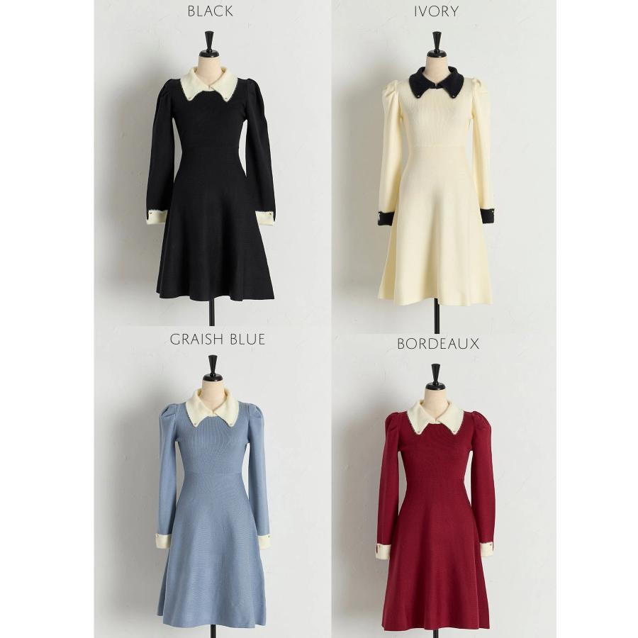 tocco closet（トッコ クローゼット） 襟付き配色シャギー切り替え