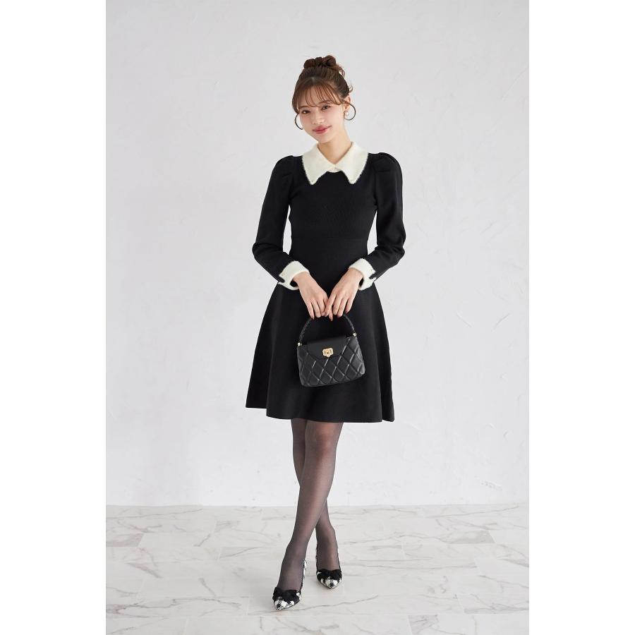 tocco closet（トッコ クローゼット） 襟付き配色シャギー切り替え