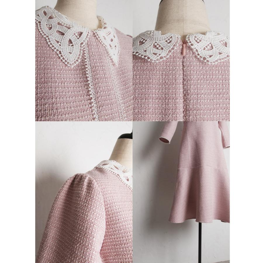 tocco closet 2WAYレース襟付きラインレース×ツイード tocco closet 2WAYレース襟付きラインレース×ツイード