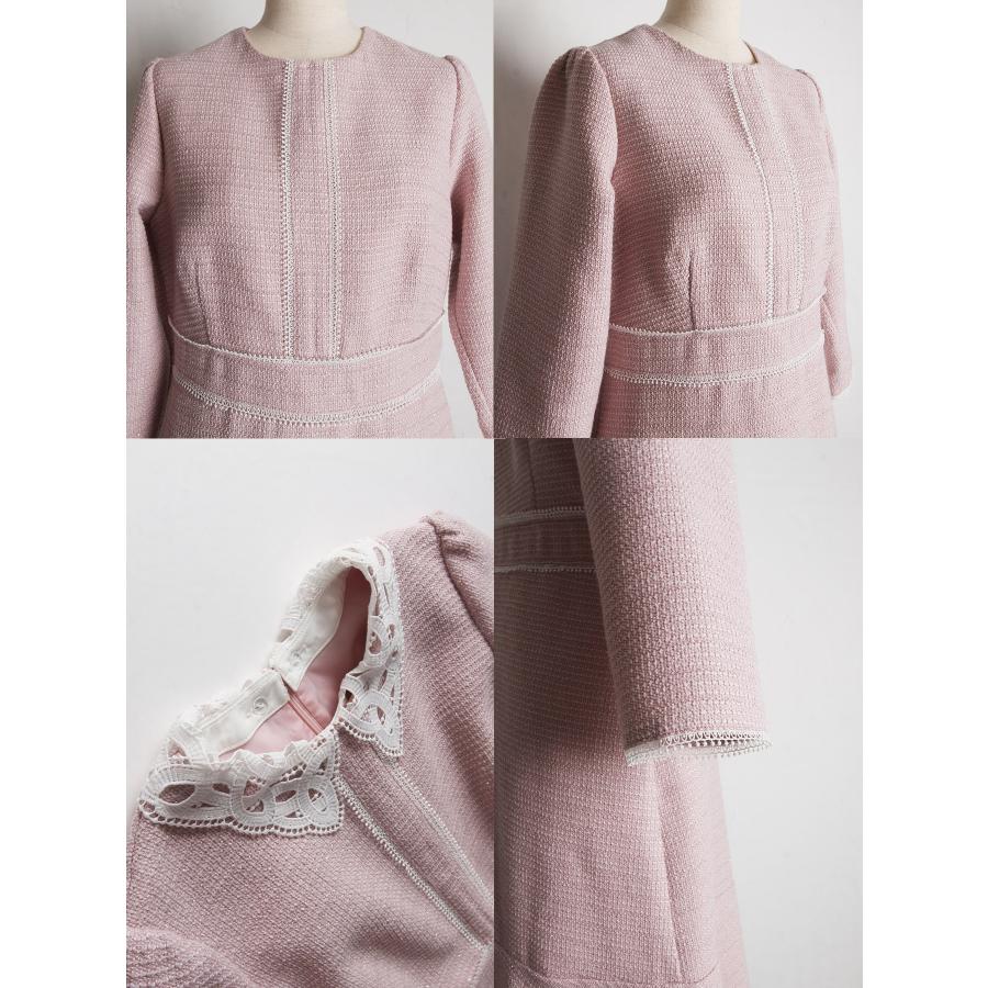 tocco closet 2WAYレース襟付きラインレース×ツイード tocco closet 2WAYレース襟付きラインレース×ツイード