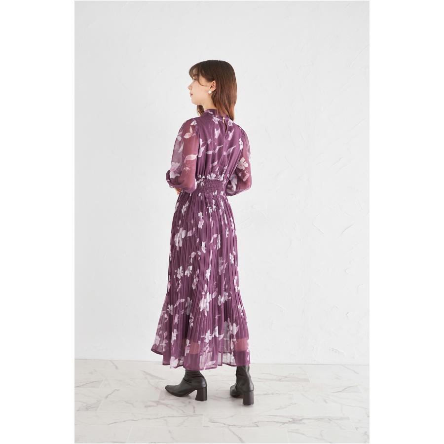 tocco closet 2WAYボウタイリボン付きフラワープリント tocco closet 2WAYボウタイリボン付きフラワープリント