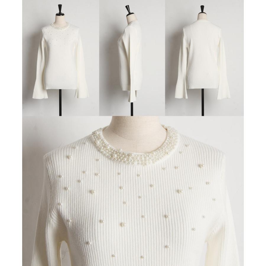 tocco closet（トッコ クローゼット） パール付きフレアスリーブ