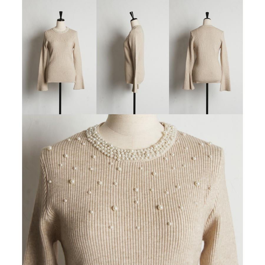 tocco closet（トッコ クローゼット） パール付きフレアスリーブ