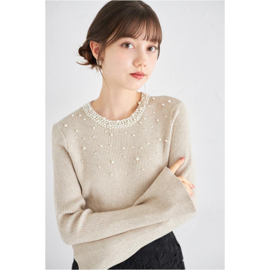 tocco closet（トッコ クローゼット） パール付きフレアスリーブ