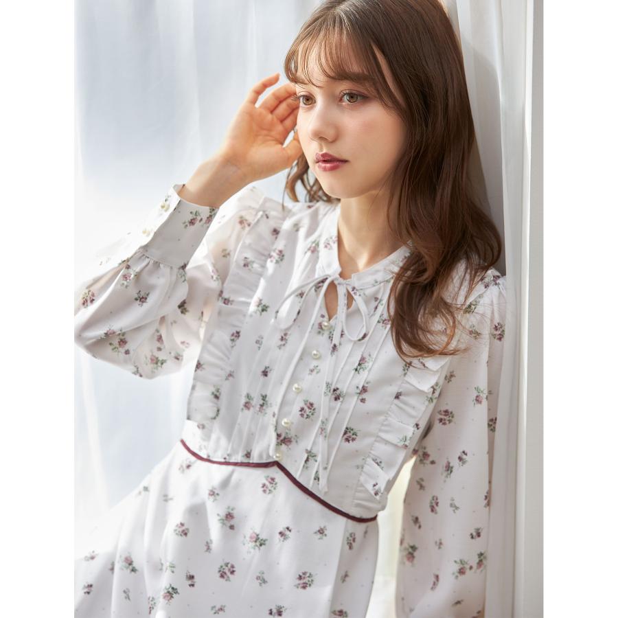 流 91cm×122cm tocco closet（トッコ クローゼット） りぼん＆フリル付きパール釦