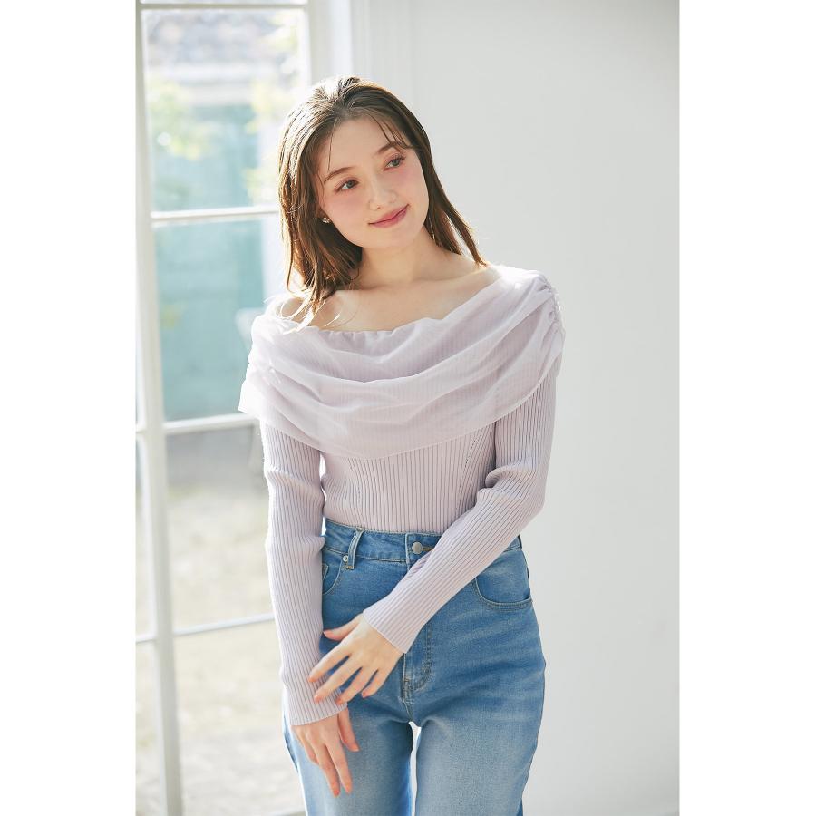 tocco closet 前後2WAYビックリボン付きオフショルチュール