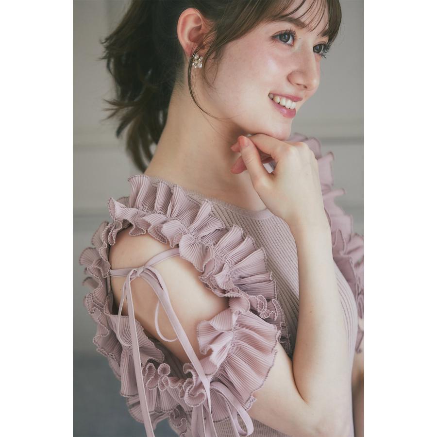 tocco closet（トッコ クローゼット） リボン付きシフォンプリーツ