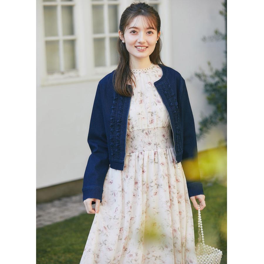 tocco closet リングレース付きウエストシャーリングフラワー
