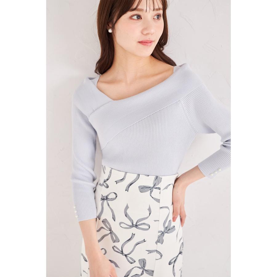tocco closet バックレースアップリボンプリントマーメイド tocco closet バックレースアップリボンプリントマーメイド