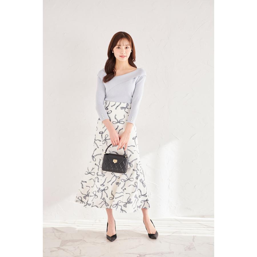 tocco closet バックレースアップリボンプリントマーメイド tocco closet バックレースアップリボンプリントマーメイド