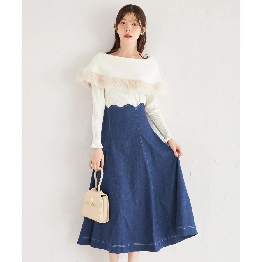 tocco closet（トッコ クローゼット） ステッチ入りウエストスカラップ