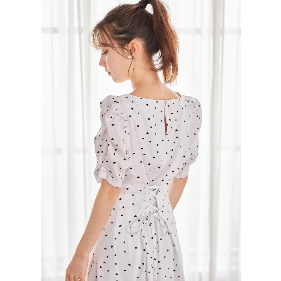 tocco closet パール付きバックレースアップハートドット tocco closet パール付きバックレースアップハートドット